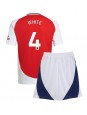 Billige Arsenal Ben White #4 Hjemmedraktsett Barn 2024-25 Kortermet (+ Korte bukser)